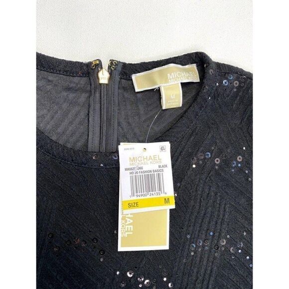 Michael Kors A-Line Dress Medium Black Sequins‎ - Picture 4 of 7